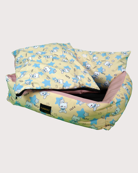 Furbeez Pet Beds: Medium Doodle Bed yellow