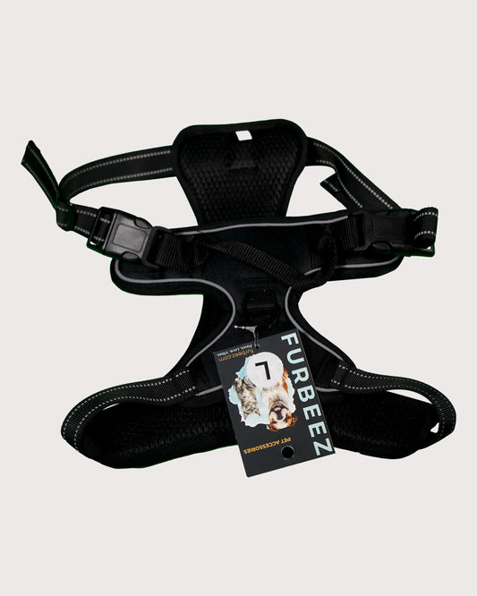 Furbeez Pet Accessories : Dog Harness Black/Large