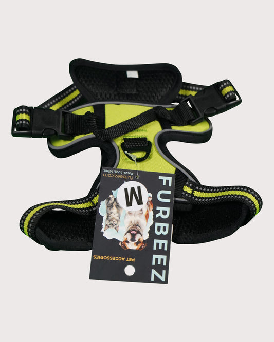 Furbeez Pet Accessories : Dog Harness Green/Medium
