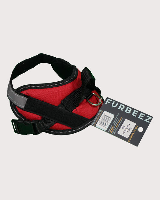 Furbeez Pet Accessories : Dog Harness Red/XS