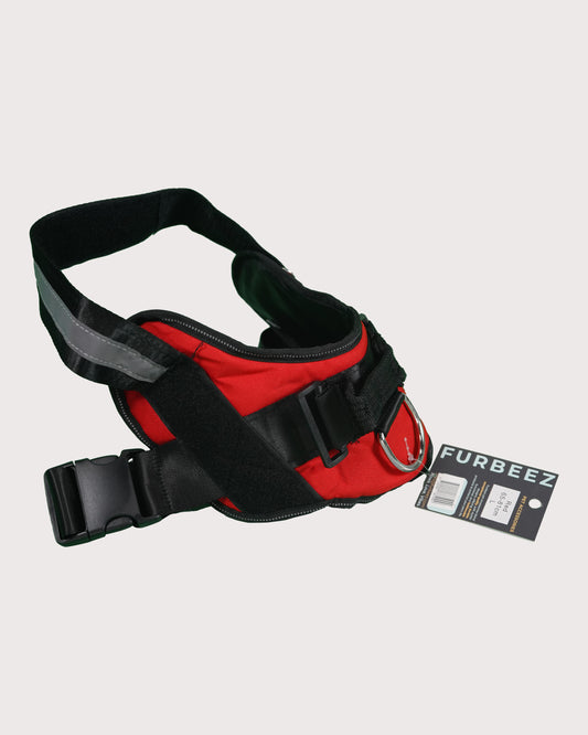 Furbeez Pet Accessories : Dog Harness Red/Large