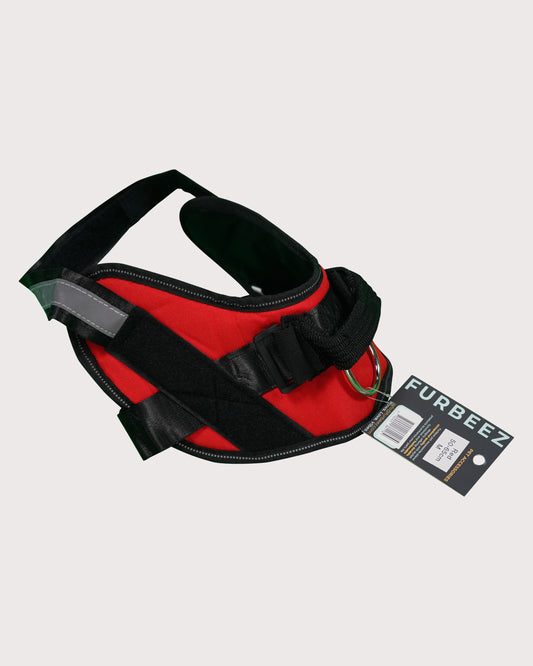 Furbeez Pet Accessories : Dog Harness Red/Medium