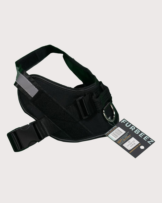 Furbeez Pet Accessories : Dog Harness Black/Medium