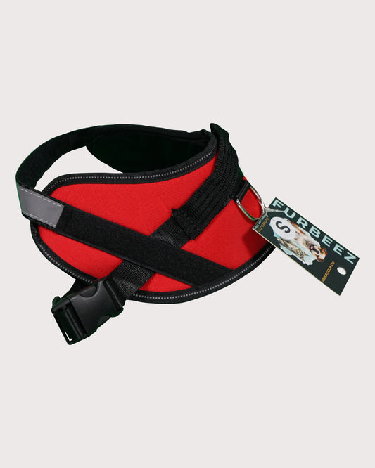 Furbeez Pet Accessories : Dog Harness Red/Small