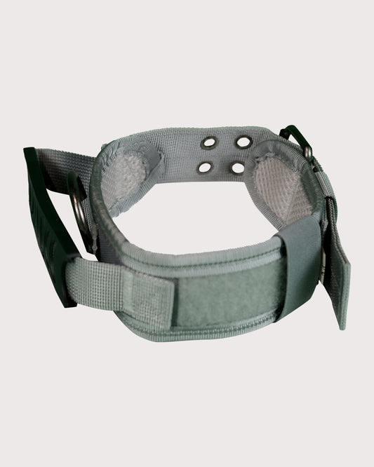 Furbeez Pet Accessories : Gray Tactical Dog Collar Medium