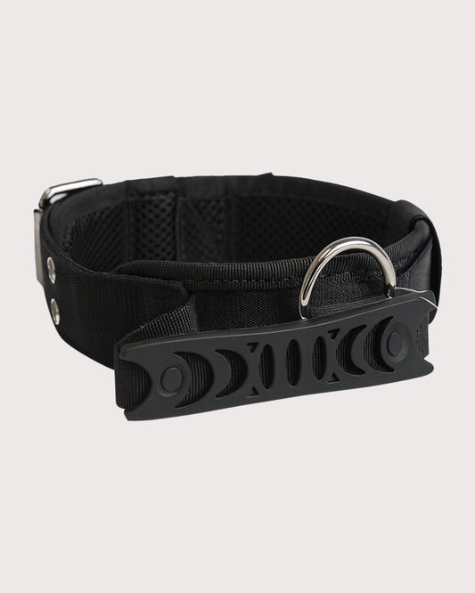 Furbeez Pet Accessories : Black Tactical Dog Collar Large