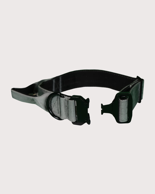 Furbeez Pet Accessories : Gray Tactical Dog Collar Medium