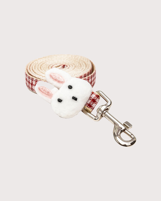 Furbeez Pet Accessories : Red Bunny Harness & Leash Set L