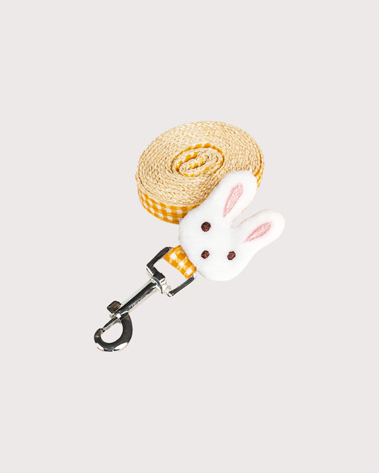 Furbeez Pet Accessories : Yellow Bunny Harness & Leash Set L