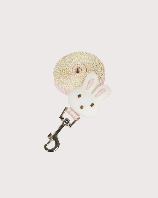 Furbeez Pet Acccessories : Pink Bunny Harness & Leash Set L