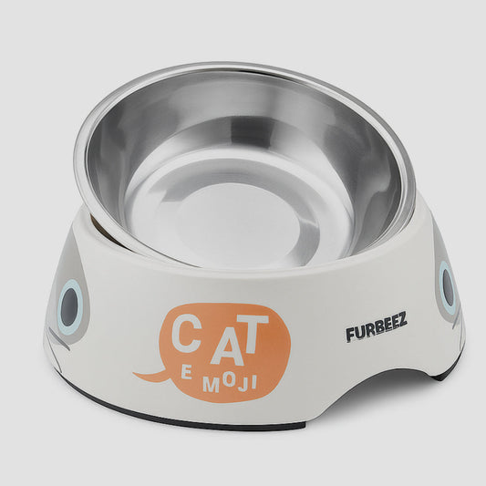 Furbeez Pet Accessories : Pet Water/Food Bowl Gray/Large Furbeez