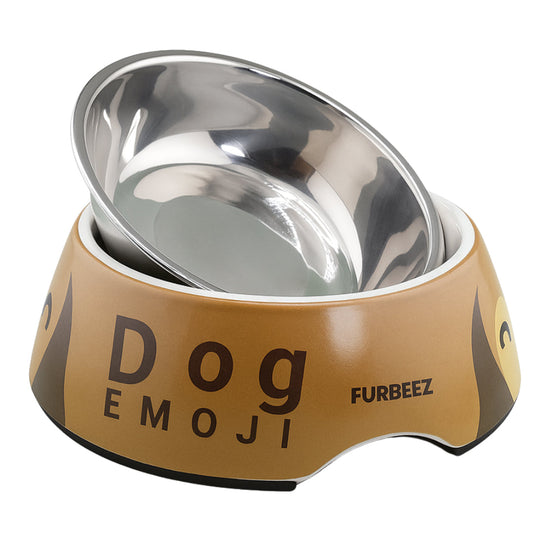 Furbeez Pet Accessories : Pet Water/Food Bowl White/XL Furbeez