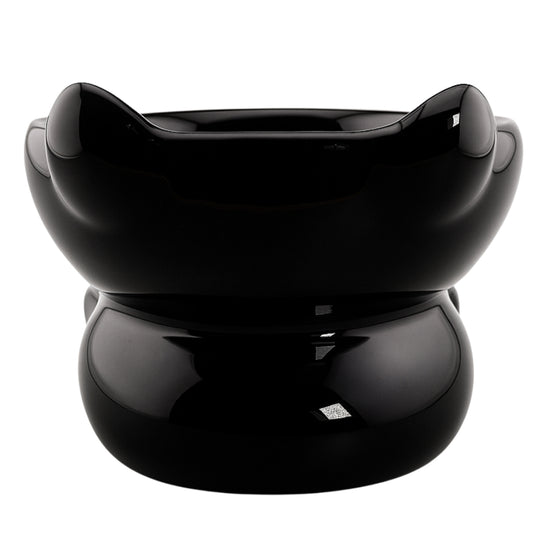 Furbeez Pet Accessories : Ceramic Pet Water/Food Bowl Black