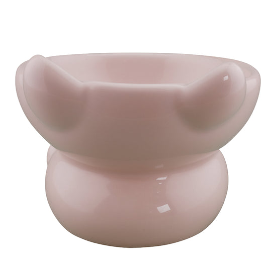 Furbeez Pet Accessories : Ceramic Pet Water/Food Bowl Pink