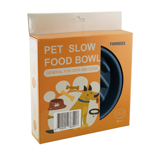Furbeez Pet Accessories : Pet Slow Food Bowl Blue