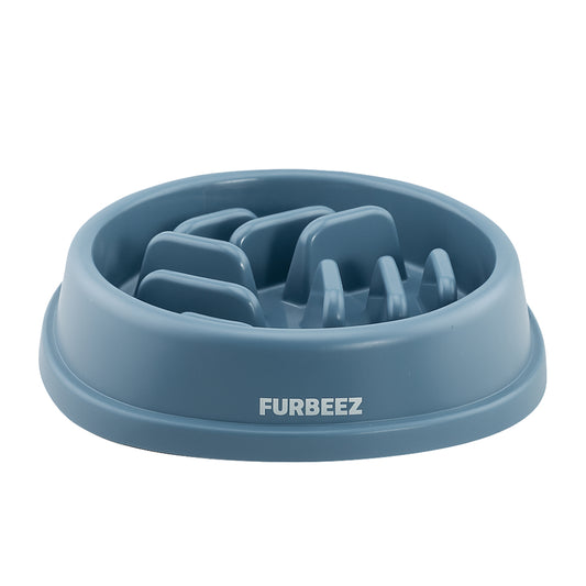 Furbeez Pet Accessories : Pet Slow Food Bowl Blue