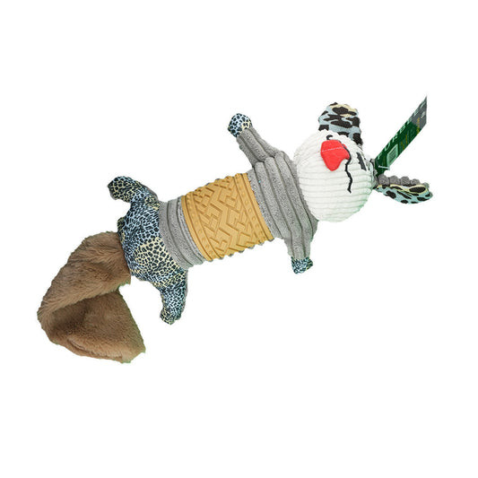Furbeez Dog Toy: Gray Squeaky Peaver Toy Furbeez