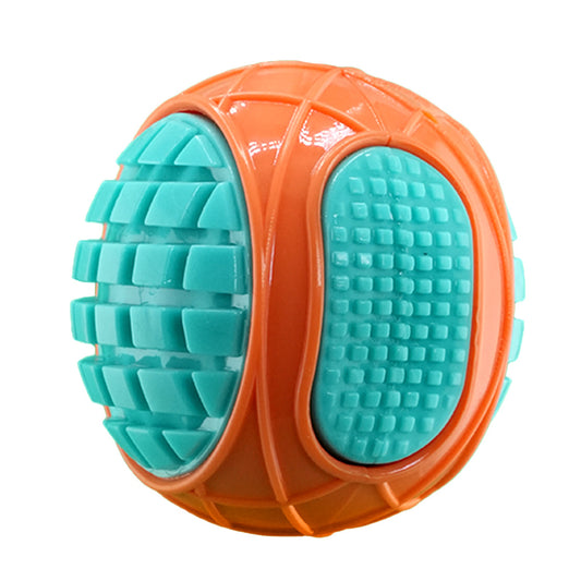 Furbeez Dog Toy : Orange/Green Squeaky tennisball Furbeez