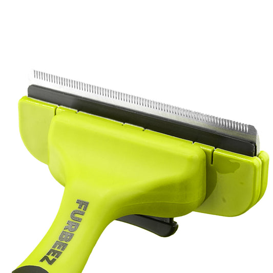 Furbeez Grooming Accessories: Undercoat Deshedding tool Green/Black Large Furbeez