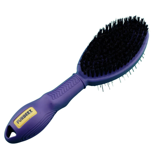 Furbeez Grooming Accessories: Double-Sided Massage Comb purple/Yellow Furbeez