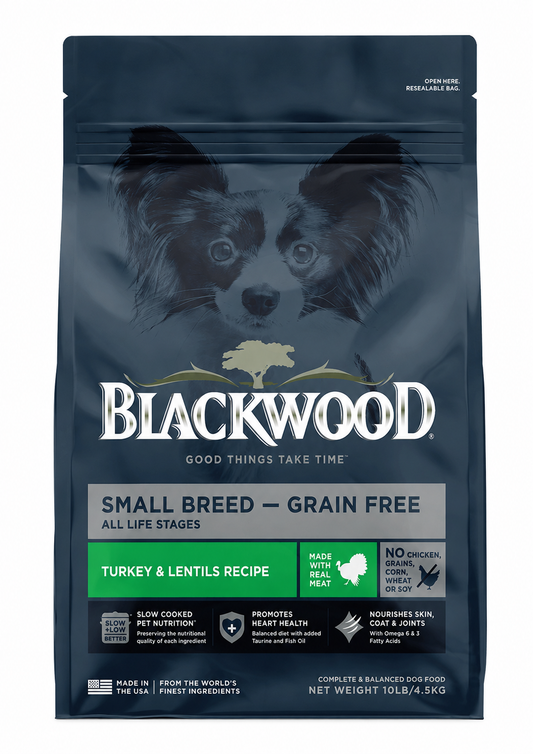 Blackwood Small Breed Grain free Turkey & Lentils Recipe All life stages dog food/ 4.5 kg