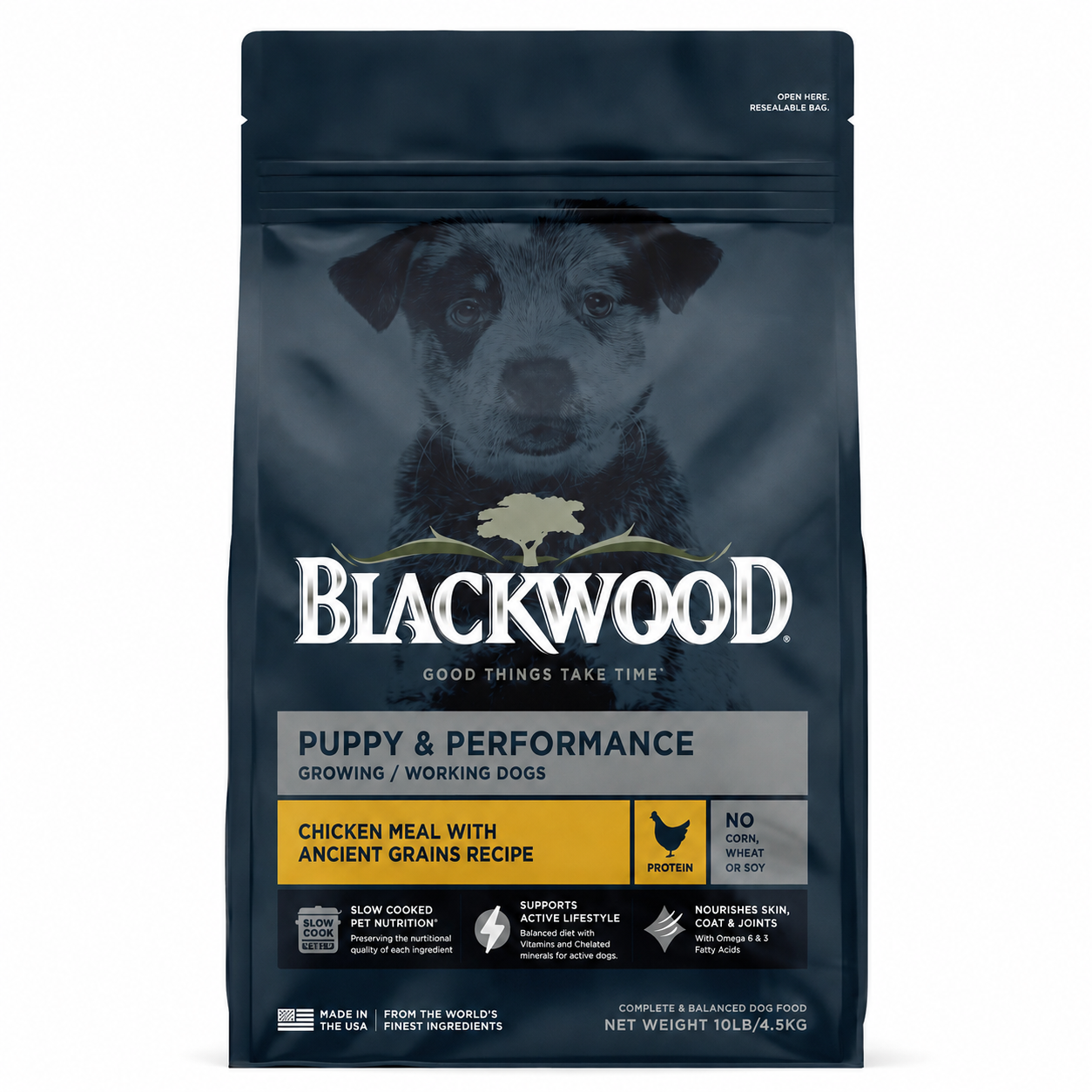 Blackwood Puppy & performance Chicken meal with ancient grain Recipe/ 4.5 kg