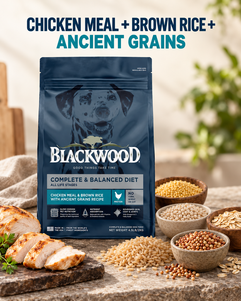 Blackwood Chicken Meal & brown rice with ancient grains Recipe All Life stage/ 2 kg