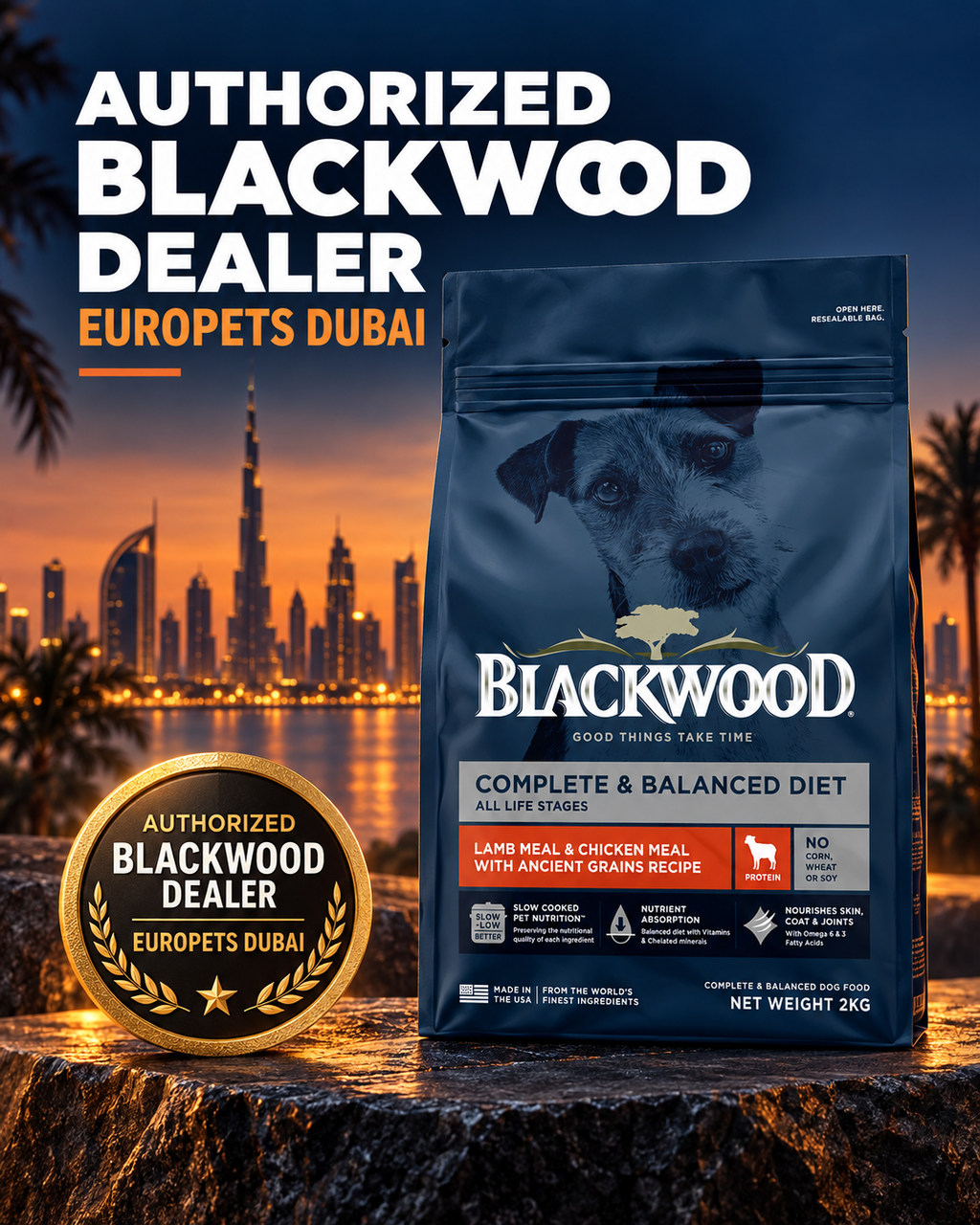 Blackwood Lamb Meal & Chicken meal with ancient grain Recipe All life Stages/ 2kg