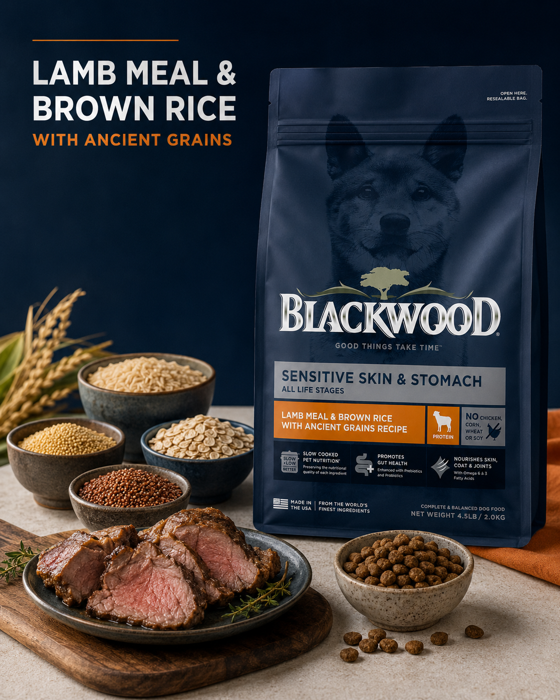 Blackwood Lamb Meal & brown Rice with ancient grains Recipe All life stages dog/ 2 kg