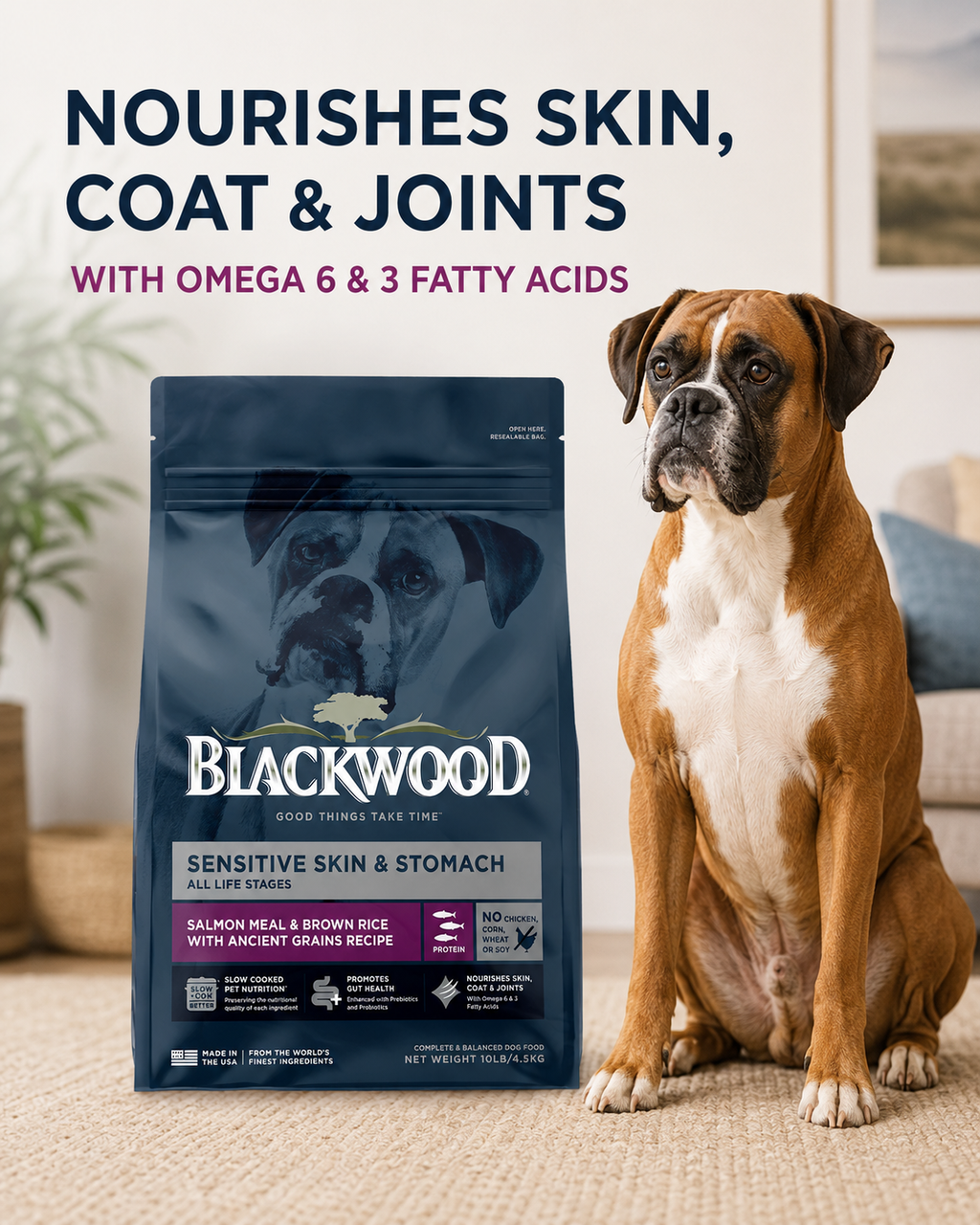 Blackwood Salmon Meal & brown Rice with ancient grains Recipe All life stages dog/ 4.5 kg