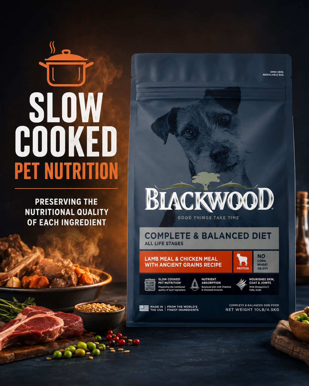 Blackwood Lamb Meal & Chicken meal with ancient grain Recipe All life Stages/ 4.5 kg