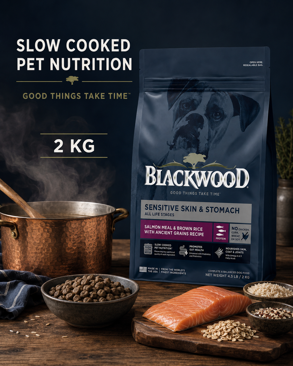 Blackwood Salmon Meal & brown Rice with ancient grains Recipe All life stages dog/ 2 kg