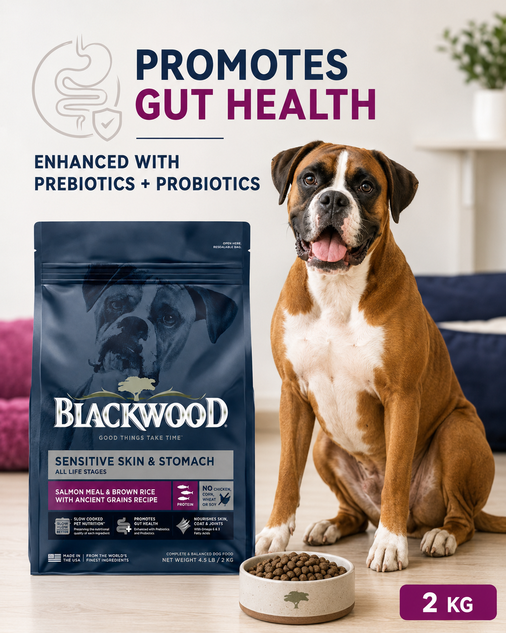Blackwood Salmon Meal & brown Rice with ancient grains Recipe All life stages dog/ 2 kg