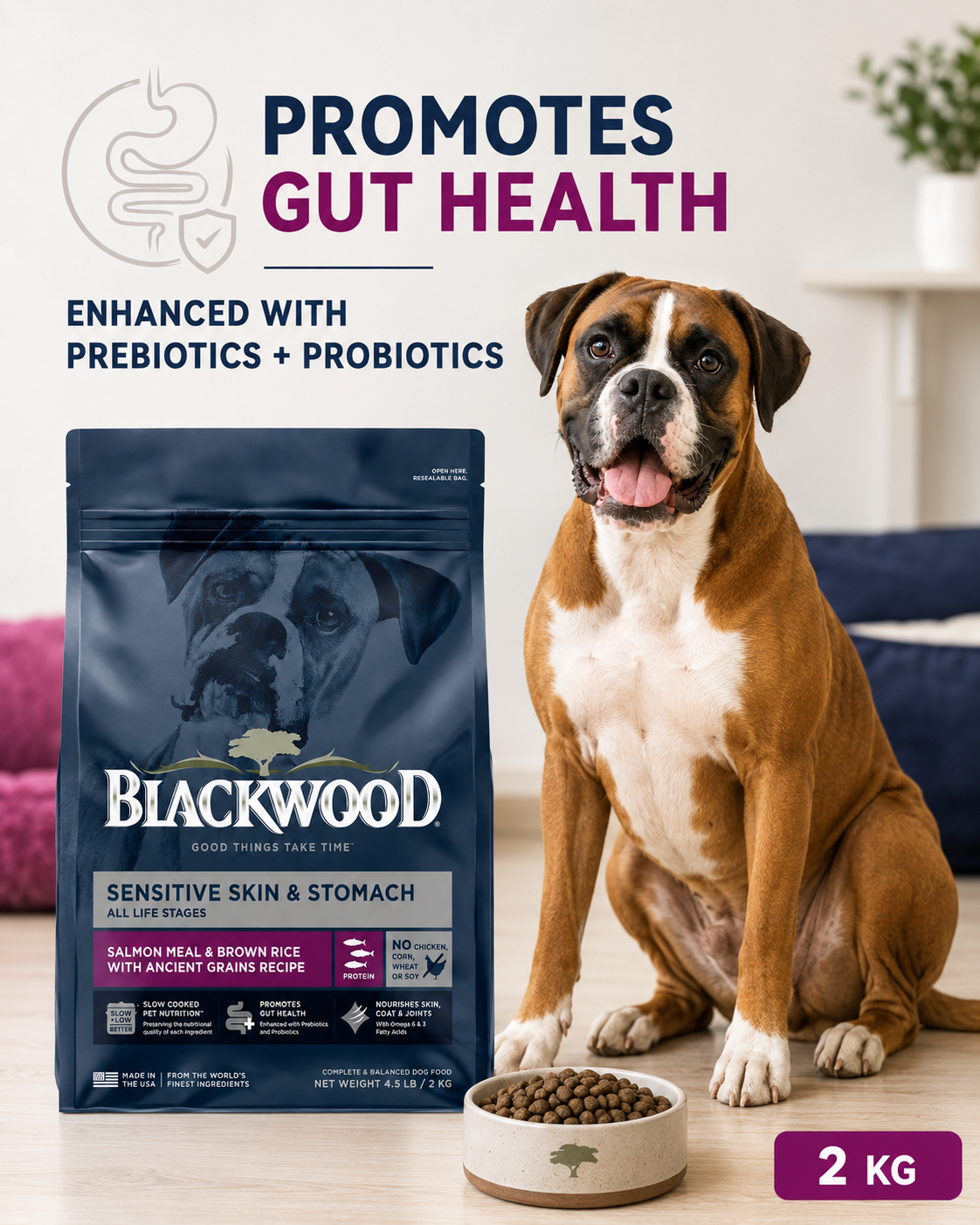 Blackwood Salmon Meal & brown Rice with ancient grains Recipe All life stages dog/ 2 kg