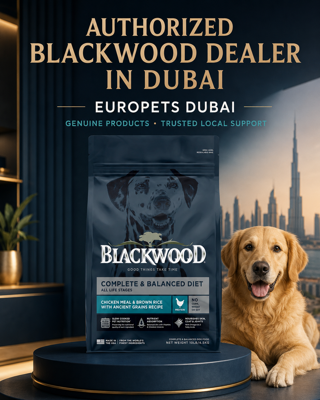 Blackwood Chicken Meal & brown rice with ancient grains Recipe All Life stage/ 4.5 kg
