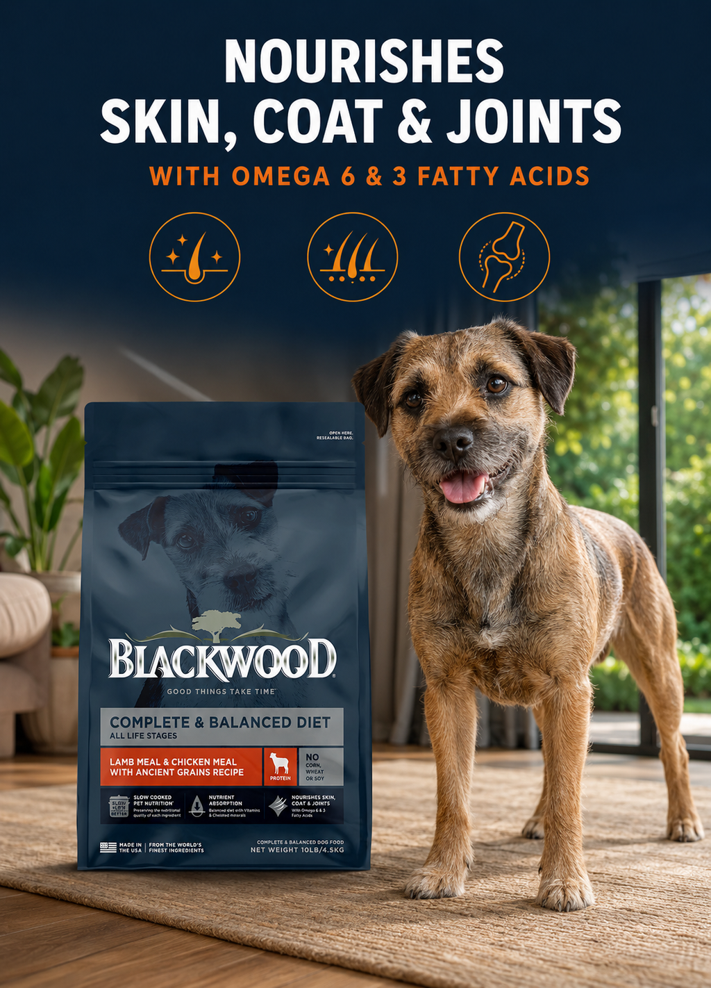 Blackwood Lamb Meal & Chicken meal with ancient grain Recipe All life Stages/ 4.5 kg