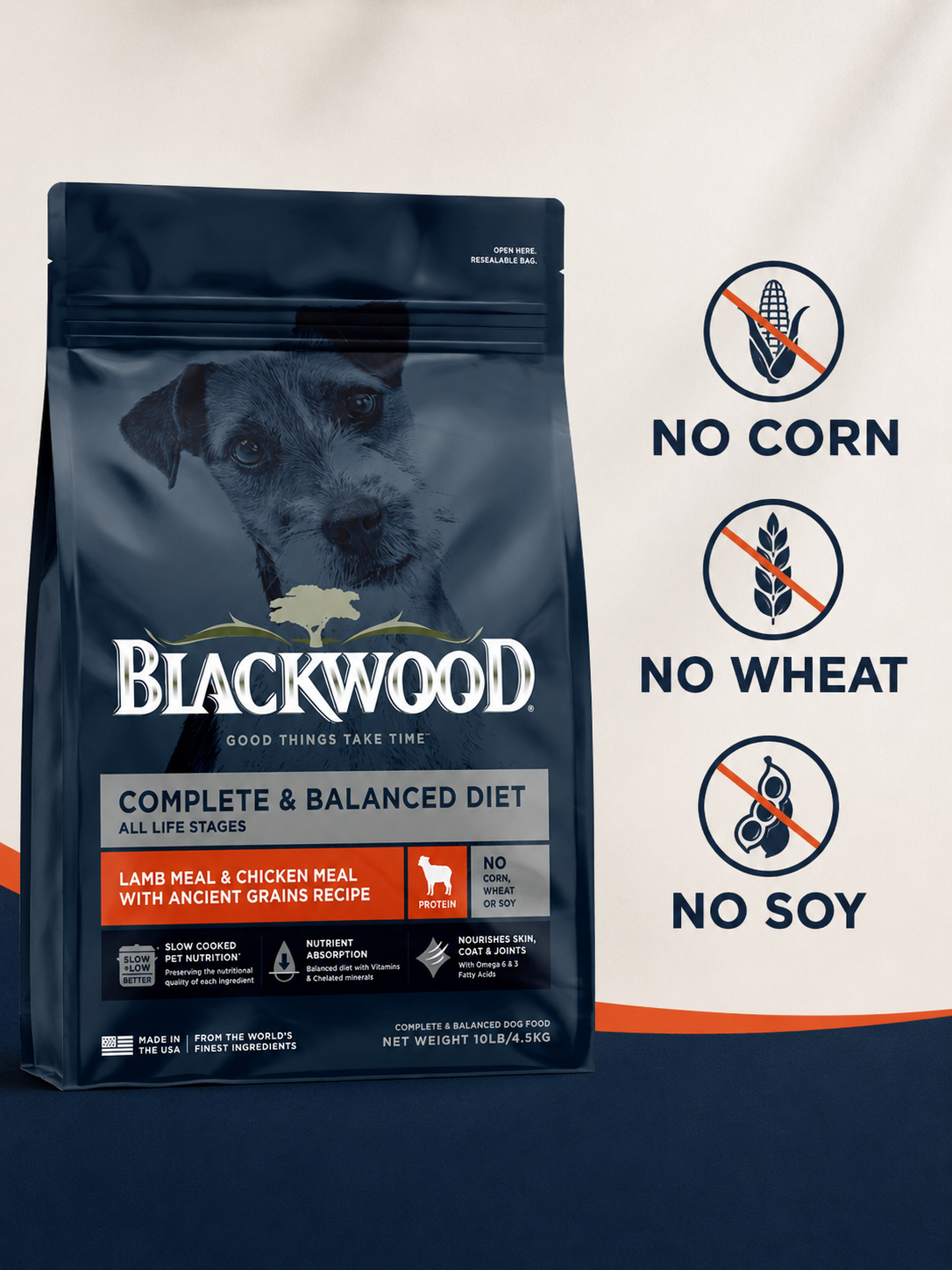 Blackwood Lamb Meal & Chicken meal with ancient grain Recipe All life Stages/ 4.5 kg