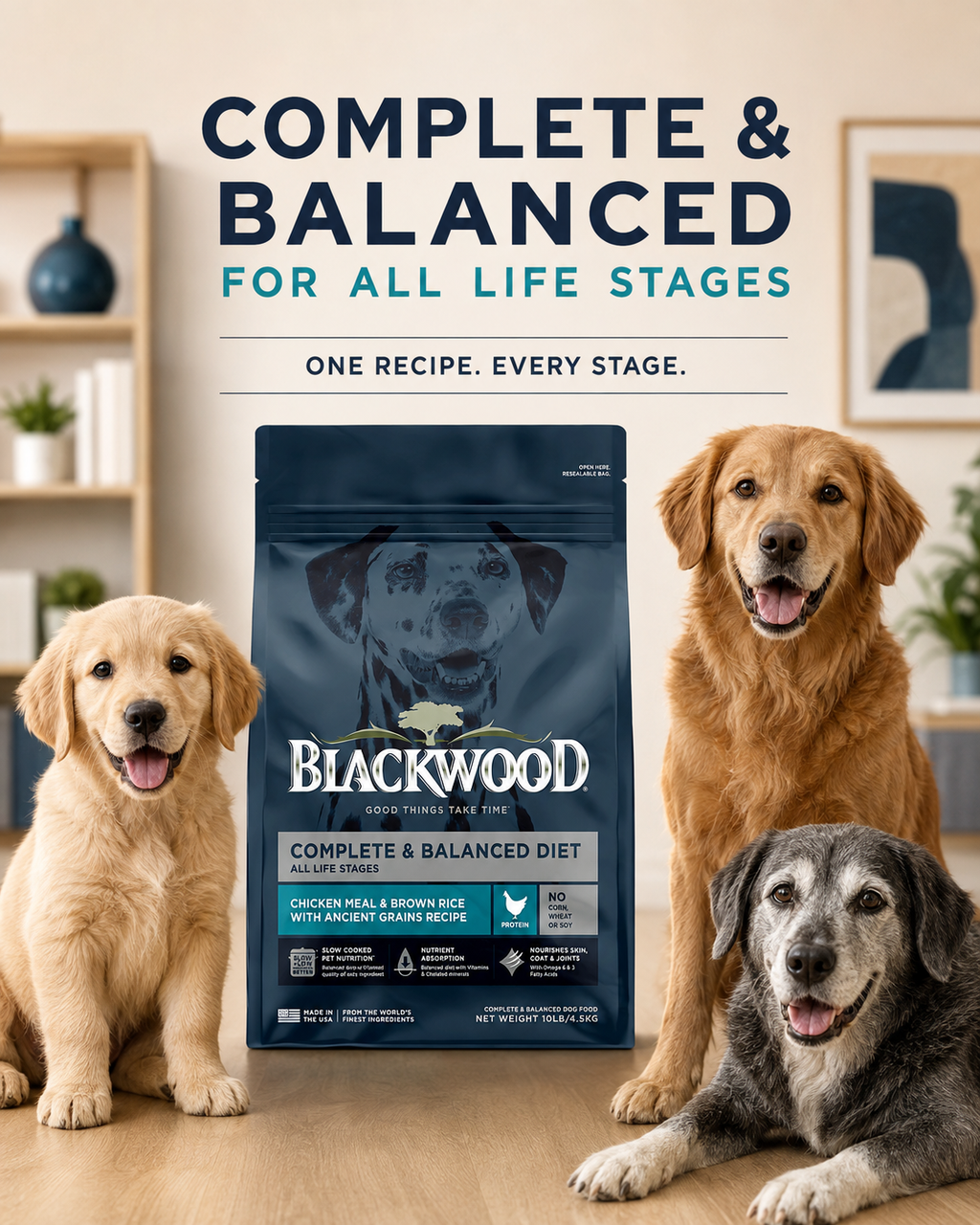 Blackwood Chicken Meal & brown rice with ancient grains Recipe All Life stage/ 4.5 kg