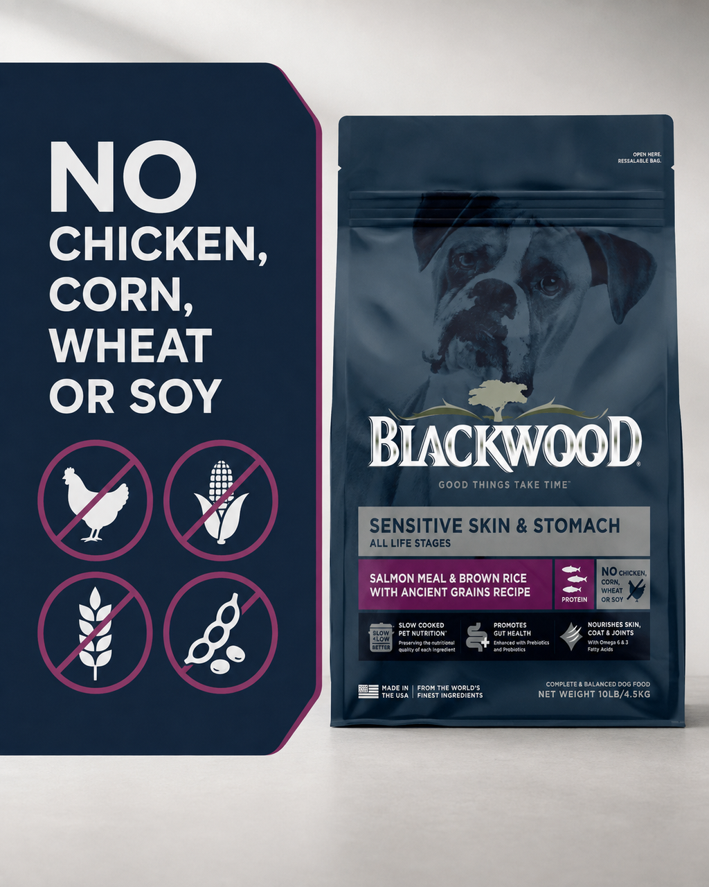 Blackwood Salmon Meal & brown Rice with ancient grains Recipe All life stages dog/ 4.5 kg