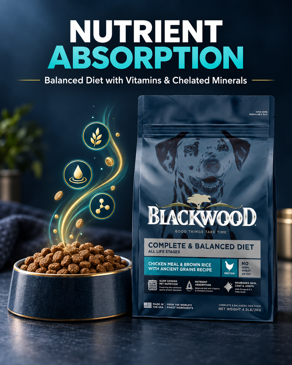 Blackwood Chicken Meal & brown rice with ancient grains Recipe All Life stage/ 2 kg