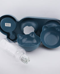 Furbeez Pet Accessories : PetDuo Set Water/Food Bowl Blue Furbeez