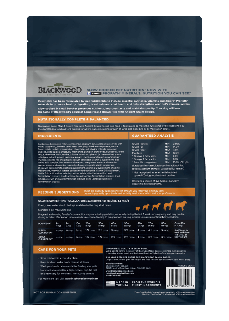 Blackwood Lamb Meal & brown Rice with ancient grains Recipe All life stages dog/ 2 kg