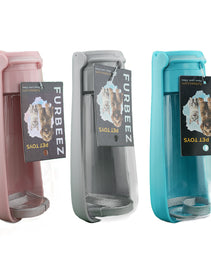 Furbeez Dog Toy : Pink Pet Travel Water Bottle Furbeez