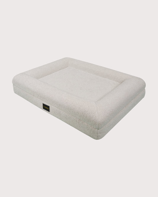 Furbeez Pet Beds: Small Orthopedic memory foam bed Cream