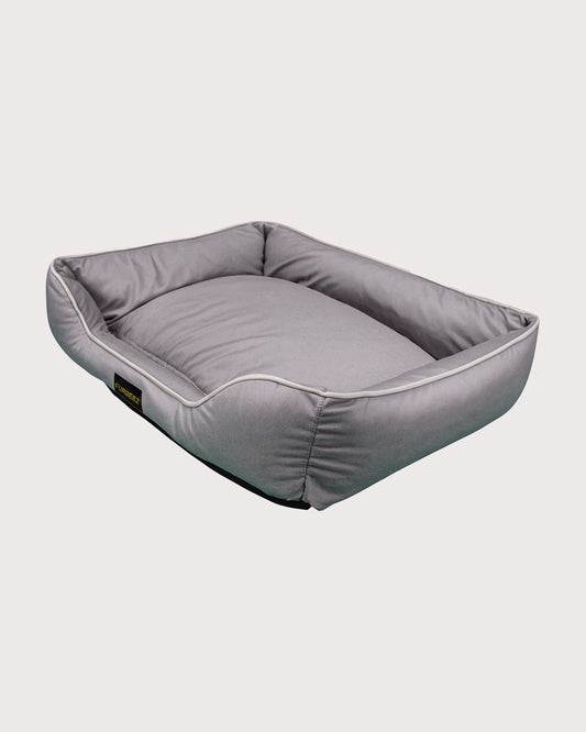 Furbeez Pet Beds: Medium plain Bed Gray