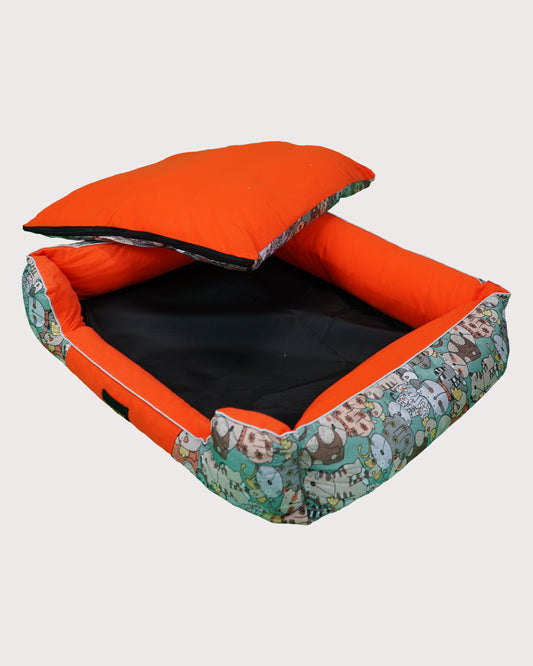 Furbeez Pet Beds: Small Doodle Beds Orange
