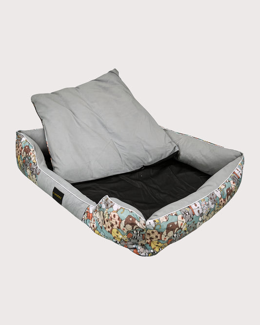Furbeez Pet Beds: XL Doodle Beds Gray
