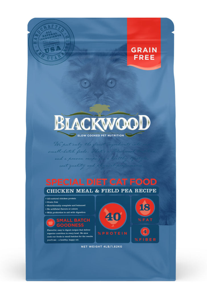 Blackwood Grain free Chicken Meal & Field Pea Recipe All life stages cat food/ 1.82 kg