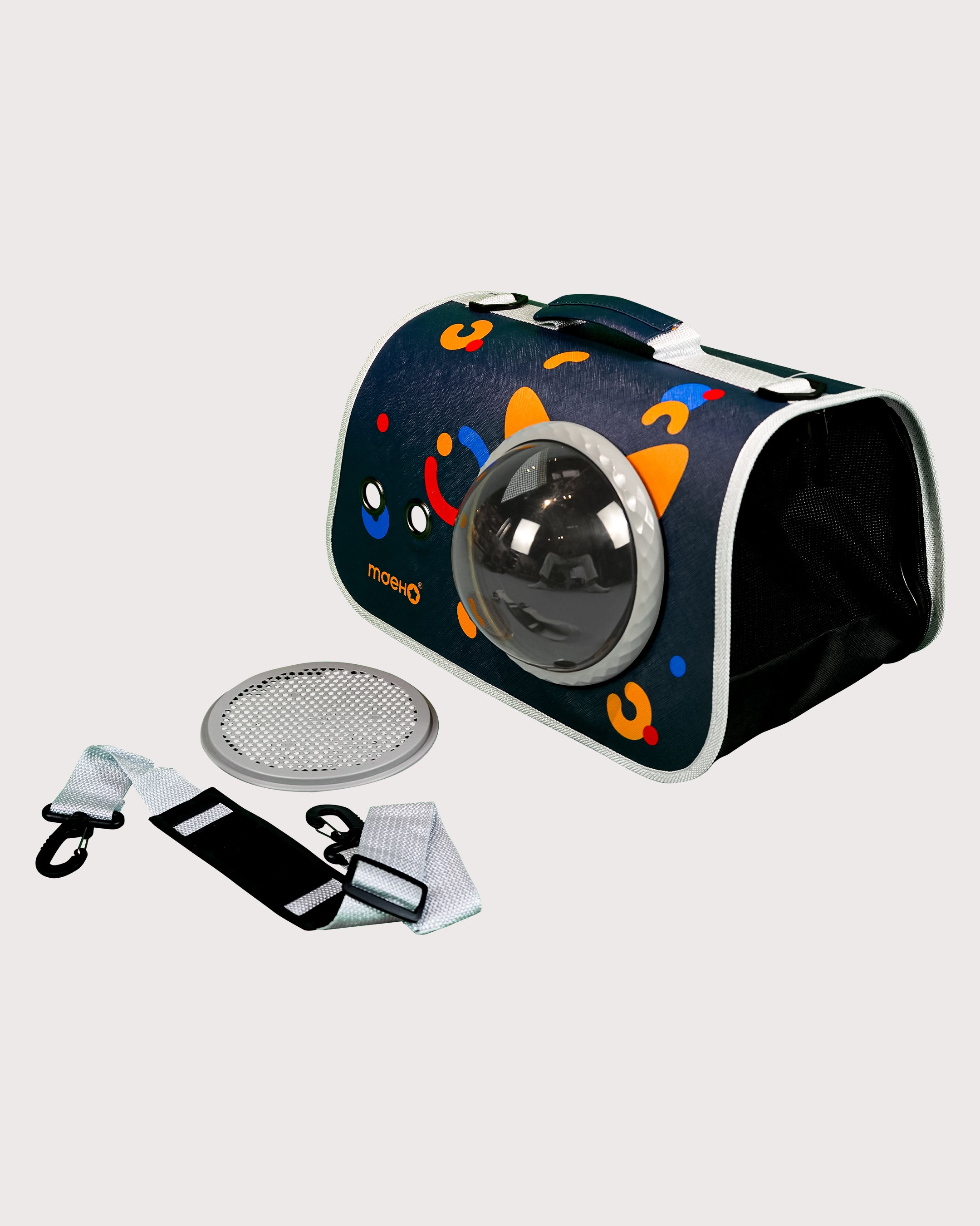 Furbeez Pet Accessories : Cat Travel Bag Navy Blue