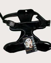 Furbeez Pet Accessories : Dog Harness Black/XL